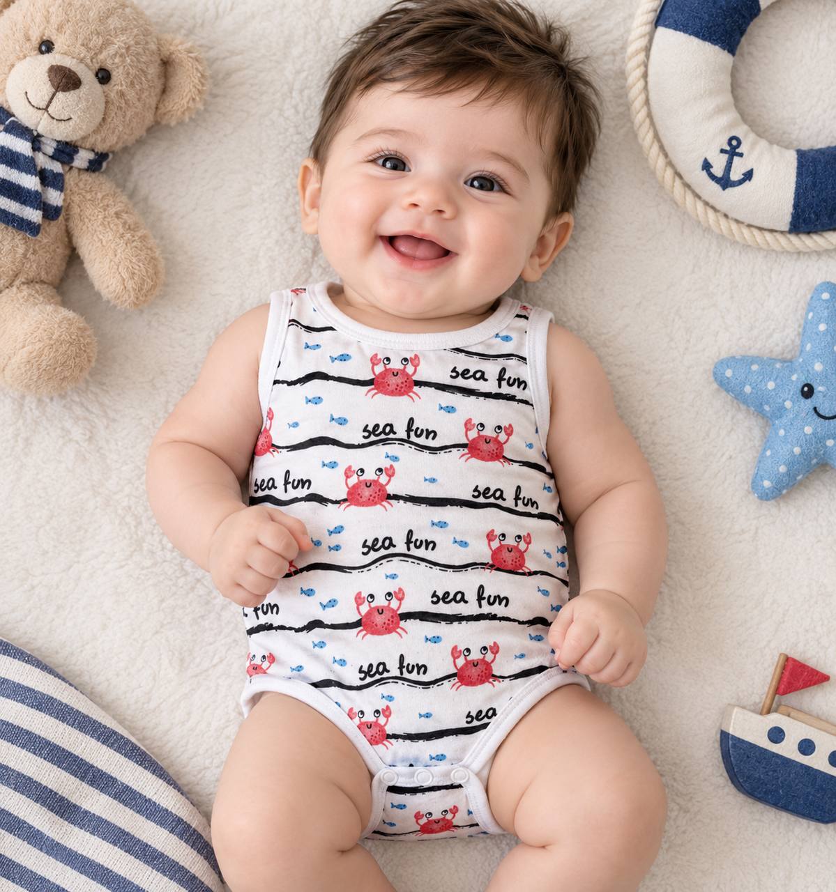 بادی طرح خرچنگ برند So cute راحت و سبک
